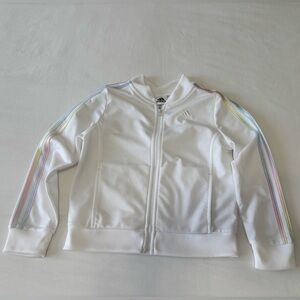 Adidas White Zip-Up Jacket
